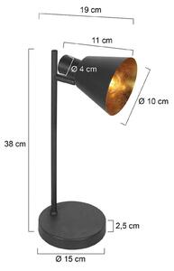 Steinhauer Lampa stołowa Oeroe, 1-punktowa, czarna, metal, E14 Oeroe, czarny, salon / jadalnia, metal