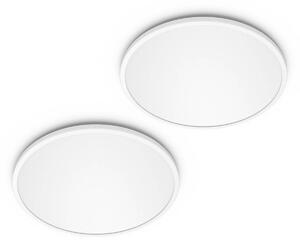 Philips Lampa sufitowa LED SuperSlim, możliwość ściemniania, biały / opal, biuro, tworzywo sztuczne, nowoczesny