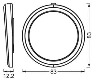 OSRAM SMART+ WiFi UNDERCABINET ROUND, biały, Ø 8 cm, zestaw 3 szt możliwość ściemniania, biały / opal, kuchnia, aluminium, nowoczesny
