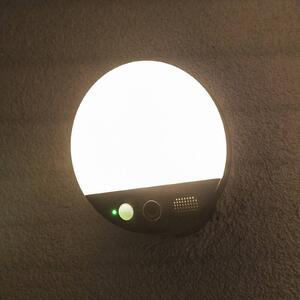 OSRAM SMART+ WiFi Kinkiet zewnętrzny ROUND, kamera, czujnik, szary możliwość ściemniania, aluminiowy / szary / cynkowy, tworzywo sztuczne, nowoczesny