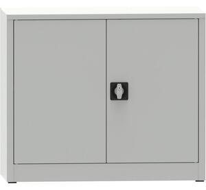 Warsztatowa szafa półkowa na narzędzia KOVONA JUMBO, 1 półka, spawana, 800 x 950 x 600 mm, szara / niebieska