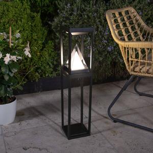 OSRAM SMART+ słupek oświetleniowy LED-słoneczny ALPS, czarny czujnik IP44 możliwość ściemniania, czarny, aluminium, nowoczesny