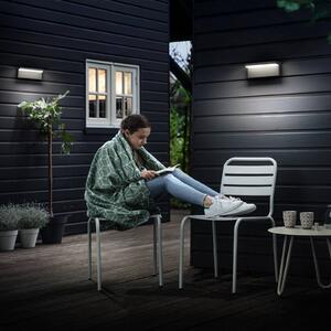 Philips Kinkiet zewnętrzny LED Bustan UE, czarny, aluminium, nowoczesny