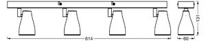 OSRAM Reflektor sufitowy PEAR, czarny, 4-punktowa, GU10-LED 2700 K PEAR, czarny, tworzywo sztuczne