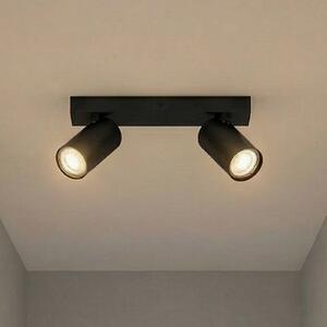 OSRAM Reflektor sufitowy OCTAGON czarny 2-punktowa GU10-LED 927 ściemniany OCTAGON, możliwość ściemniania, czarny, salon / jadalnia, metal, nowoczesny