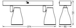 OSRAM Reflektor sufitowy PEAR, biały, 2-punktowa, GU10-LED 2700 K PEAR, biały / opal, tworzywo sztuczne