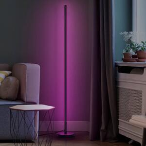 OSRAM SMART+ lampa stojąca LED WiFi ROUND czarna 140 cm RGB CCT ROUND, możliwość ściemniania, czarny, salon / jadalnia, aluminium, nowoczesny