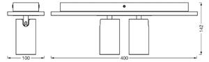 OSRAM Reflektor sufitowy MERCURY, biały, 2 reflektory GU10-LED 927 z funkcją możliwość ściemniania, biały / opal, salon / jadalnia, metal, nowoczesny