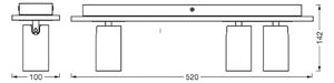 OSRAM Reflektor sufitowy MERCURY, biały, 3 punkty GU10-LED 927 ściemniany możliwość ściemniania, biały / opal, salon / jadalnia, metal, nowoczesny