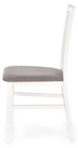 Krzesło drewniane Remin z tapicerowanym siedziskiem - Inari 91 / biały