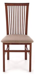 Krzesło drewniane Remin z tapicerowanym siedziskiem - Inari 23 / ciemny orzech