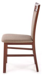 Krzesło drewniane Erota z tapicerowanym siedziskiem - Inari 23 / ciemny orzech