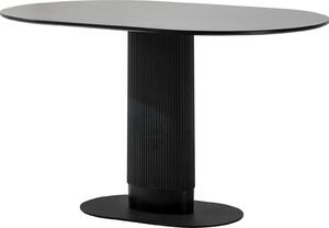 Owalny stół z frezowaną nogą Maxim czarny