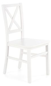 Krzesło drewniane Tucara z twardym siedziskiem - biały