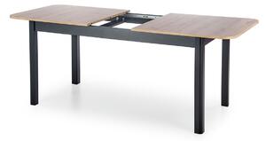 Stół rozkładany Flugro 160x80 cm - dąb artisan / czarny