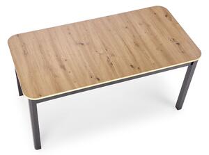 Stół rozkładany Flugro 160x80 cm - dąb artisan / czarny