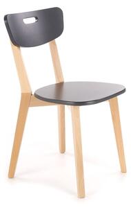 Krzesło drewniane Intia - czarny / buk lakierowany