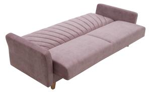 Sofa rozkładana różowa NICEA