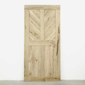 Drzwi drewniane SZEWRON surowe - WYPRZEDAŻ