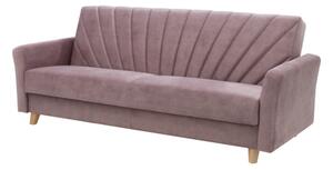 Sofa rozkładana różowa NICEA