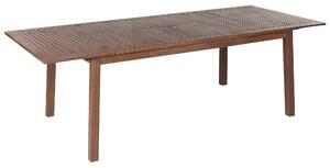 Klasyczny stół ogrodowy rozkładany 180/240 x 100 cm 8-osobowy akacjowy ciemne drewno Cesana Beliani