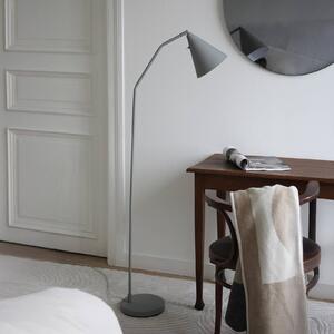 Markslöjd Lampa stojąca LED Funil, możliwość ściemniania, aluminiowy / szary / cynkowy, salon / jadalnia, metal, nowoczesny