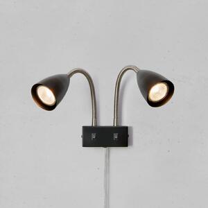 Markslöjd Kinkiet Ciro, czarny, salon / jadalnia, metal, nowoczesny