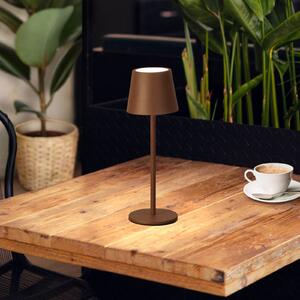 FH Lighting Lampa stołowa LED Roxi, kolor rdzy, metal, IP54, ściemniana możliwość ściemniania, brązowy / rdzawy, salon / jadalnia, metal, nowoczesny