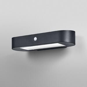 OSRAM Kinkiet LED z czujnikiem ENDURA STYLE SOLAR OVAL 34 cm 830, czarny, aluminium, nowoczesny