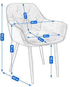 Beżowe fotelowe krzesło z podłokietnikami - Akio