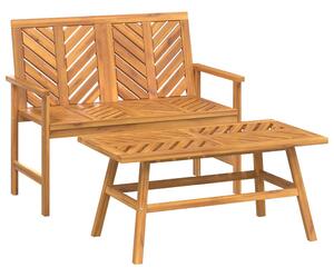 Ławka i stolik ogrodowy z drewna akacjowego - Viraso 5X