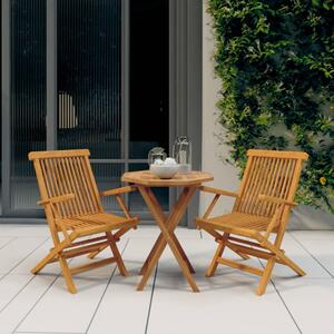 Drewniany zestaw dwóch krzeseł i stolika do ogrodu - Zonex