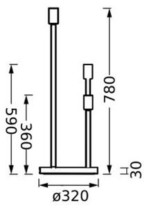 OSRAM Lampa stojąca DECOR STICK, kremowy / amber, salon / jadalnia, metal, nowoczesny
