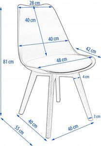 Beżowe krzesło z miękkim siedziskiem - Aklo