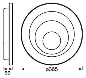 OSRAM Lampa sufitowa LED ORBIS SPIRAL ROUND, biały / opal, salon / jadalnia, metal, nowoczesny