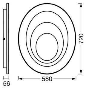 OSRAM Lampa sufitowa LED ORBIS SPIRAL OVAL, biały / opal, salon / jadalnia, metal, nowoczesny