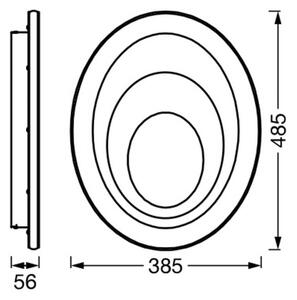 OSRAM Lampa sufitowa LED ORBIS SPIRAL OVAL, biały / opal, salon / jadalnia, metal, nowoczesny