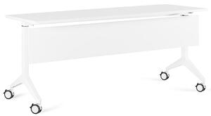 Biurko pracownicze z panelem maskującym Yumi S 180x70 cm biały/biały