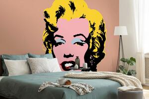 Tapeta pop art Marilyn Monroe na brązowym tle