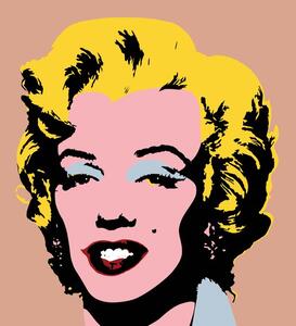 Tapeta pop art Marilyn Monroe na brązowym tle