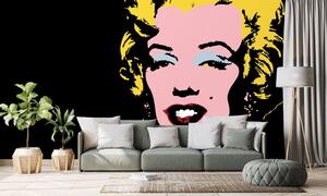 Samoprzylepna tapeta pop art Marilyn Monroe na czarnym tle