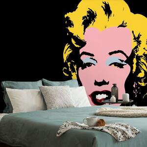 Tapeta pop art Marilyn Monroe na czarnym tle