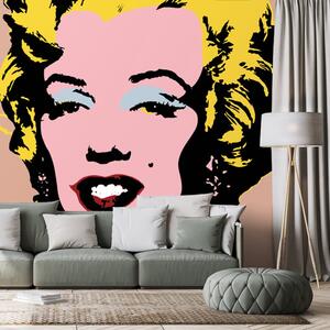 Samoprzylepna tapeta pop art Marilyn Monroe na brązowym tle