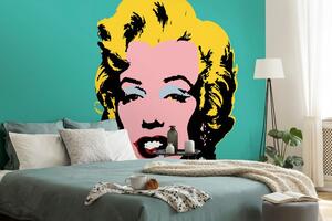 Tapeta ikona Marilyn Monroe w pop art stylu