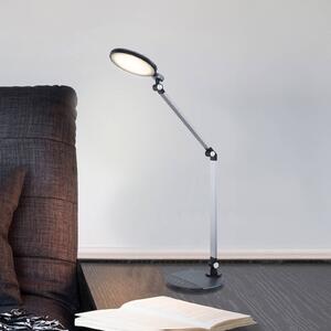 Globo Lampa biurkowa LED Konsti, możliwość ściemniania, czarny, biuro, aluminium, nowoczesny