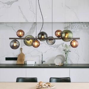 Globo Lampa wisząca Riha, czarny, salon / jadalnia, szkło