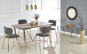 Prostokątny stół z krzesłami w stylu glamour - Levero