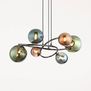Globo Lampa wisząca Riha, multikolor, salon / jadalnia, szkło