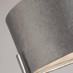 Searchlight Lampa sufitowa Kyran, możliwość ściemniania, aluminiowy / szary / cynkowy, salon / jadalnia, tkanina / materiał / jedwab, nowoczesny