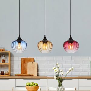 Globo Lampa wisząca szklana Sander, możliwość ściemniania, multikolor, salon / jadalnia, szkło